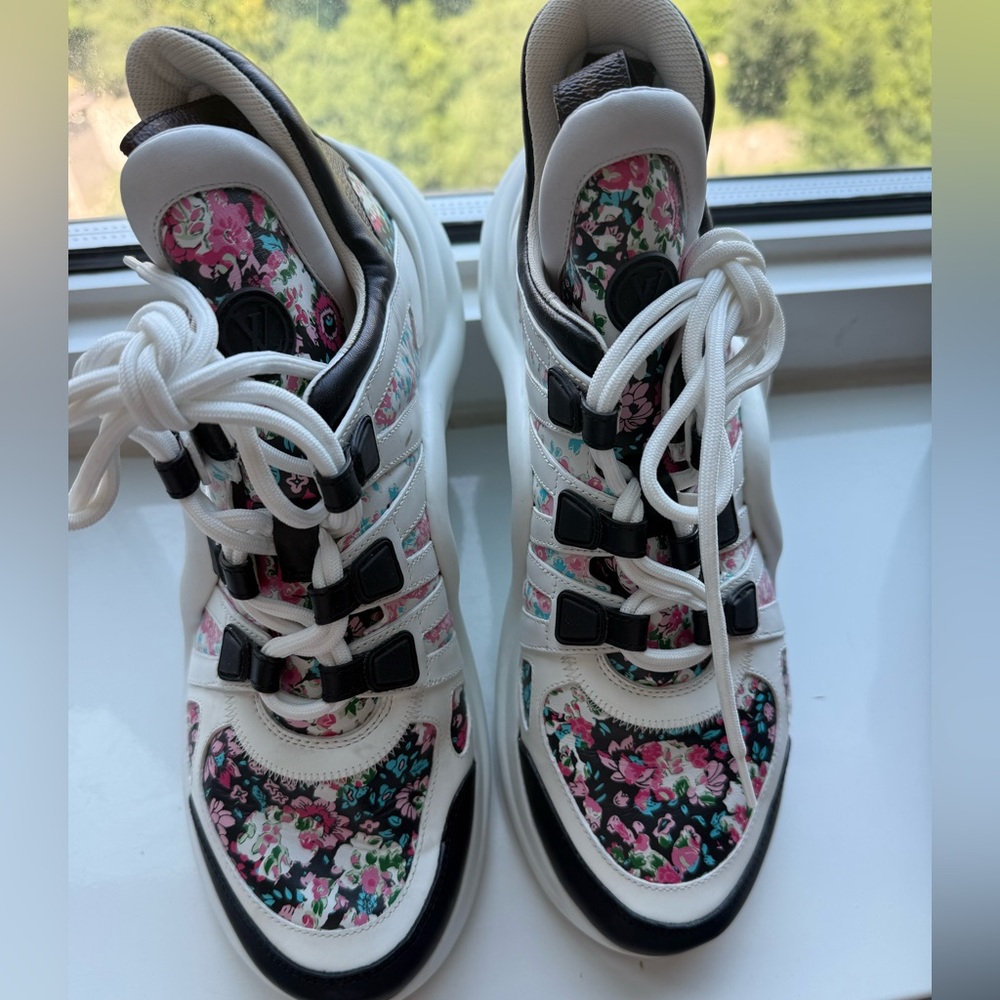 Louis Vuitton White and Black Sneakers